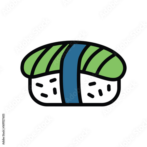 Delicious sushi nigiri, perfect for Japanese food menus