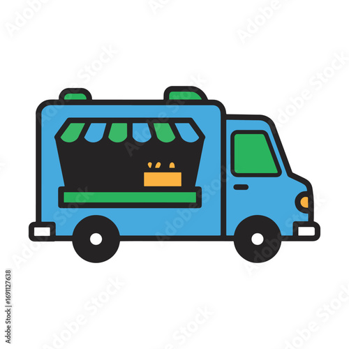 Food Truck Illustration: Ready for delicious treats and snacks!