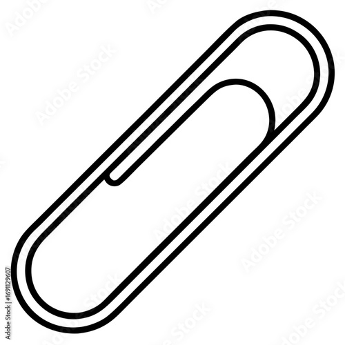 Paperclip outline vector, a modern paperclip icon art design, black vector of various paperclips, simple various paperclip art, paperclip isolated