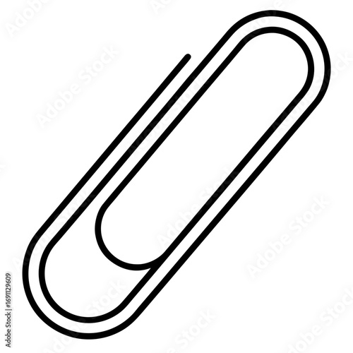 Paperclip outline vector, a modern paperclip icon art design, black vector of various paperclips, simple various paperclip art, paperclip isolated