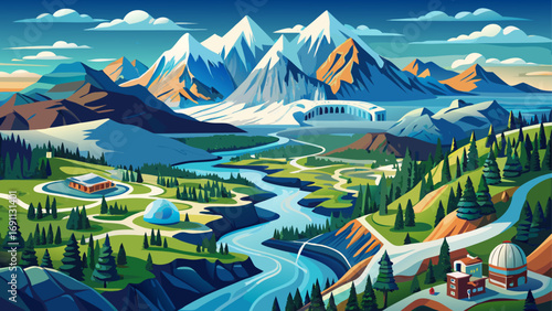 Kluane / Wrangell–St. Elias / Glacier Bay / Tatshenshini-Alsek, Canada-USA – interconnected protected landscapes with immense glaciers, towering peaks, and wilderness corridors bridging international 