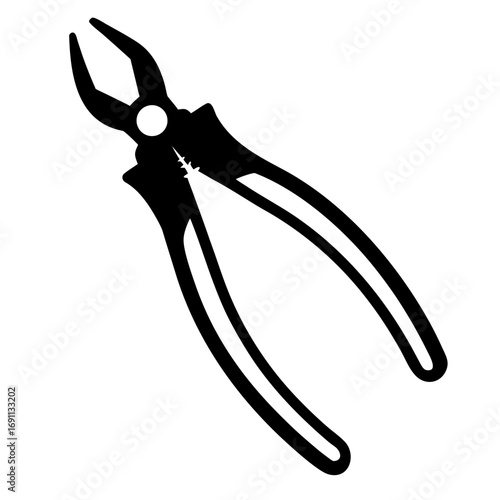 Pliers outline vector, a modern pliers icon art design, black vector pliers outline, black vector of pliers, simple pliers art