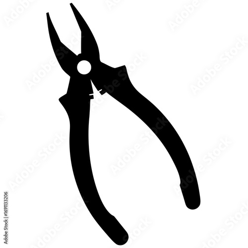 Pliers outline vector, a modern pliers icon art design, black vector pliers outline, black vector of pliers, simple pliers art