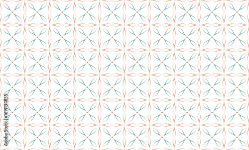 Geometric floral seamless pattern.   Slavic folk art motifs background for textiles, wallpapers, upholstery.