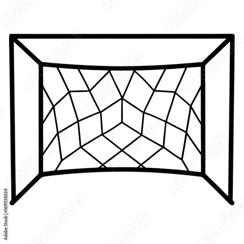 Soccer goal net outline vector, a modern goal net icon art design, black vector soccer outline, a modern soccer icon art design, black vector of a goal net, simple goal net art, a goal net isolated
