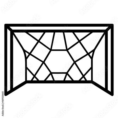 Soccer goal net outline vector, a modern goal net icon art design, black vector soccer outline, a modern soccer icon art design, black vector of a goal net, simple goal net art, a goal net isolated