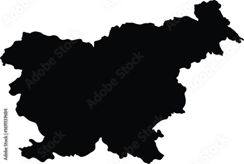 Slovenia map vector silhouette illustration scalable eps graphic country outline