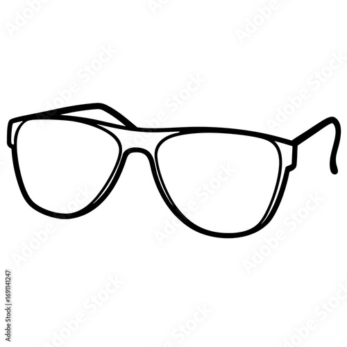 Sunglass outline vector, a modern summer sunglass icon art design, black vector of sunglass, simple sunglass art, sunglass isolated