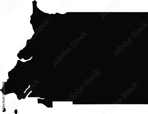 Scalable vector map of equatorial guinea country outline eps illustration