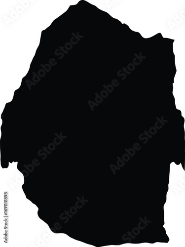 Swaziland country map silhouette vector illustration scalable eps icon for general use