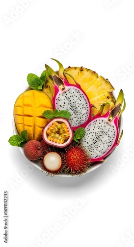 Assorted Tropical Fruits Display.