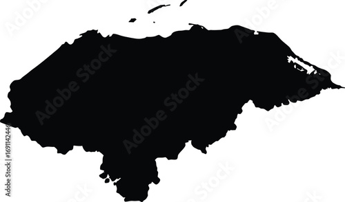Scalable vector map illustration of honduras country shape for graphic design eps files