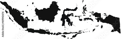 Photos Scalable vector map illustration of indonesia archipelago for graphic design pro