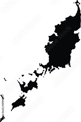 Wallpaper Mural Palau map vector graphic scalable illustration country outline silhouette icon eps Torontodigital.ca
