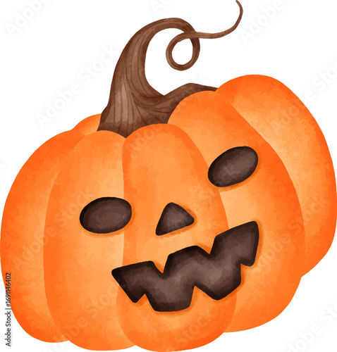 Hand Drawn Halloween Pumpkin Faces Vector