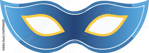 Blue and yellow masquerade mask costume party