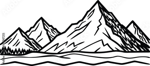 Majestic mountain range serenity beautiful nature landscape scene vista scenery peaks