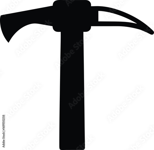 Hammer Silhouette Vector - Tool Icon in Black Solid Outline. Hammer Tool Vector Icon - Simple Black Silhouette, Vector Hammer Symbol