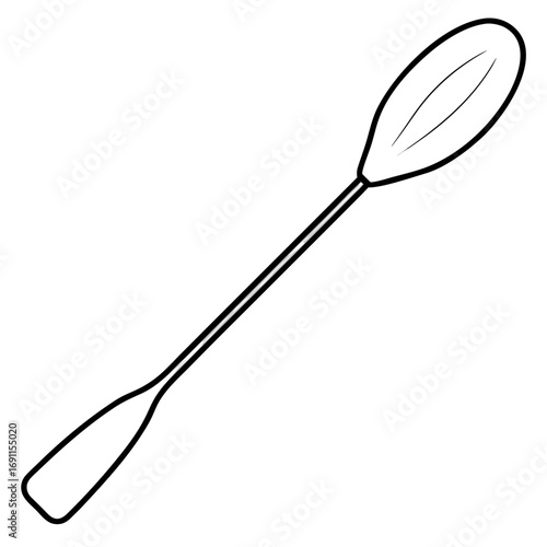 Boat paddle outline vector, a modern boat paddle icon art design, black vector of a boat paddle, simple boat paddle art, a boat paddle isolated