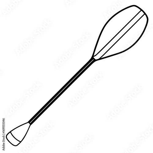 Boat paddle outline vector, a modern boat paddle icon art design, black vector of a boat paddle, simple boat paddle art, a boat paddle isolated