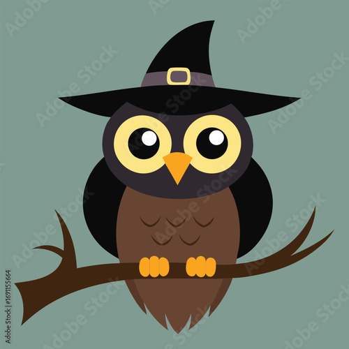 Whimsical Cartoon Owl Illustration with Miniature Ornament Banner or Advertisement Design Featuring Colorful CMYK Elements and Classic Fonts for Creative