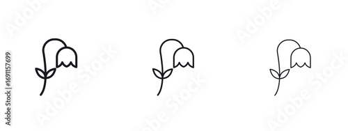 Wilted flower icon logo vector template. Simple style icons