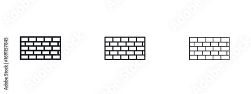 Wall icon logo vector template. Simple style icons