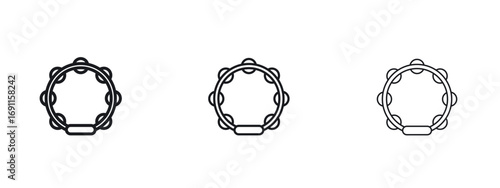 Tambourine icon logo vector template. Simple style icons