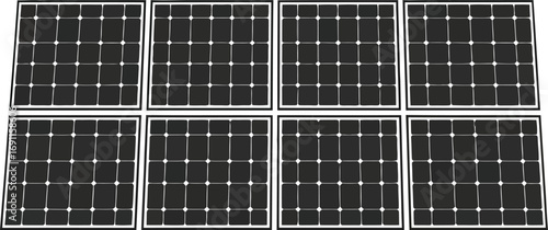 A grid of solar panels a clean energy solution for sustainable power generation a symbol of renewable energy and environmental responsibility