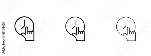 Specify at time icon logo vector template. Simple style icons