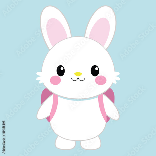 Adorable 3D Render of a Fluffy White Bunny Rabbit