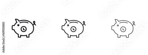 Save time icon logo vector template. Simple style icons