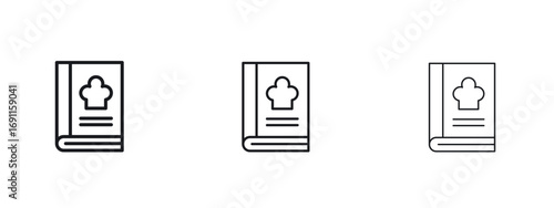 Recipe book icon logo vector template. Simple style icons