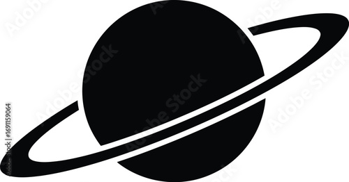 Illustration of saturn, a gas giant planet with prominent rings, celestial body, space exploration, astronomy, science, and planetary system