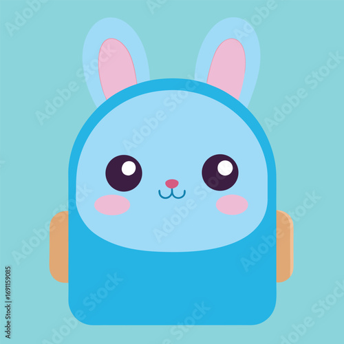 Charming 3D Render of a Baby Blue Backpack for Children