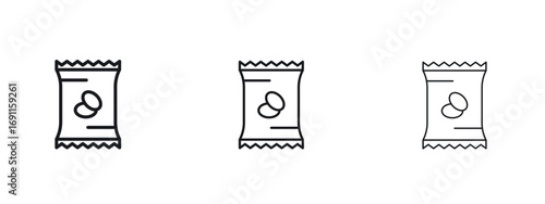Potato chips icon logo vector template. Simple style icons