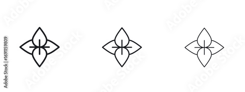 Mint icon logo vector template. Simple style icons