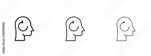 Memory recall icon logo vector template. Simple style icons
