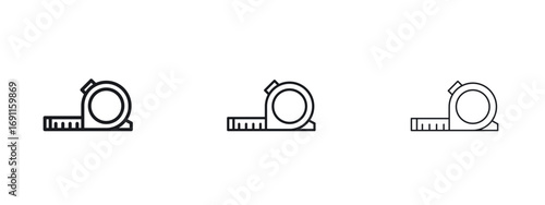 Measuring tape icon logo vector template. Simple style icons