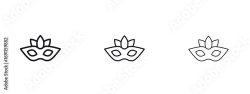 Mask for brazil carnival celebration icon logo vector template. Simple style icons