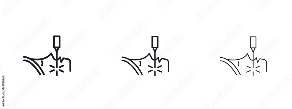 Fototapeta premium Laser anti aging beauty icon logo vector template. Simple style icons