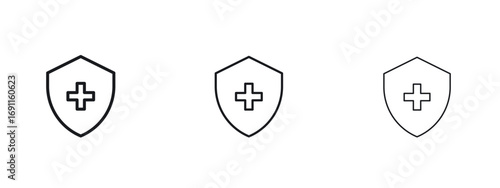 Immune guard icon logo vector template. Simple style icons