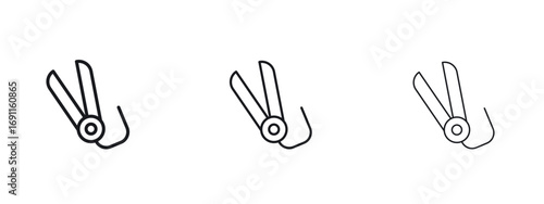 Hair straightener icon logo vector template. Simple style icons