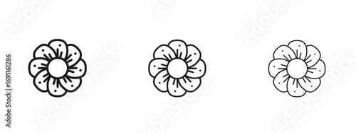 Flax flower icon logo vector template. Simple style icons