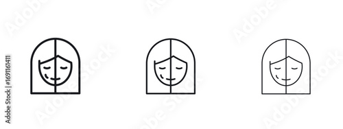Facelifting procedure icon logo vector template. Simple style icons