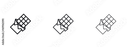 Chocolate icon logo vector template. Simple style icons