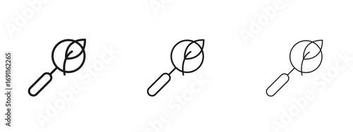 Botany icon logo vector template. Simple style icons