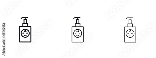 Baby shampoo icon logo vector template. Simple style icons