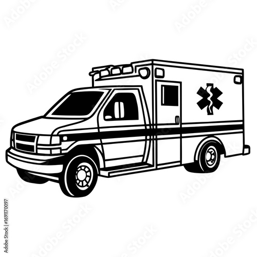 ambulance silhouette 