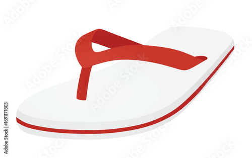 Red flip flops. vector illustration	
